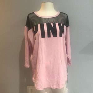 BNWT PINK Mesh Boyfriend Jersey